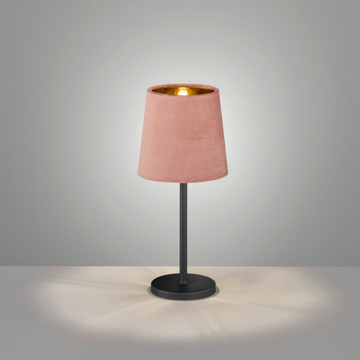 NAMIZNA SVETILKA        14/30 cm       - roza/črna, Basics, kovina/tekstil (14/30cm)