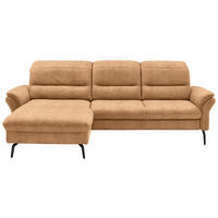 ECKSOFA in Flachgewebe Currygelb  181/260 cm  - Currygelb/Schwarz, KONVENTIONELL, Textil/Metall (181/260cm) - Beldomo Speed