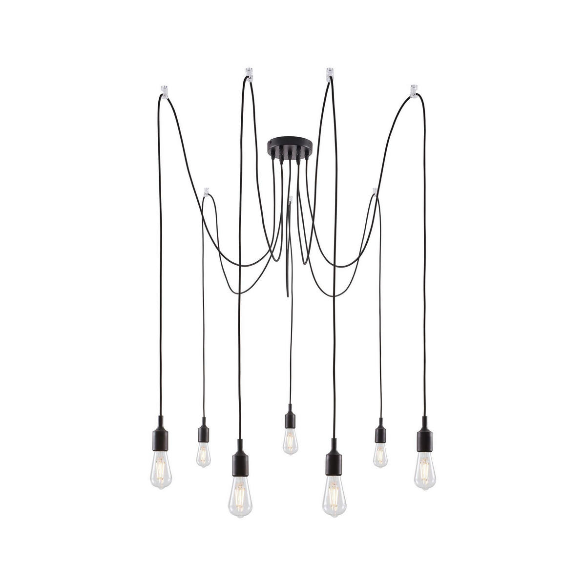 HÄNGELEUCHTE 15,0/200,0 cm  - Schwarz, Basics, Metall (15,0/200,0cm) - Paulmann