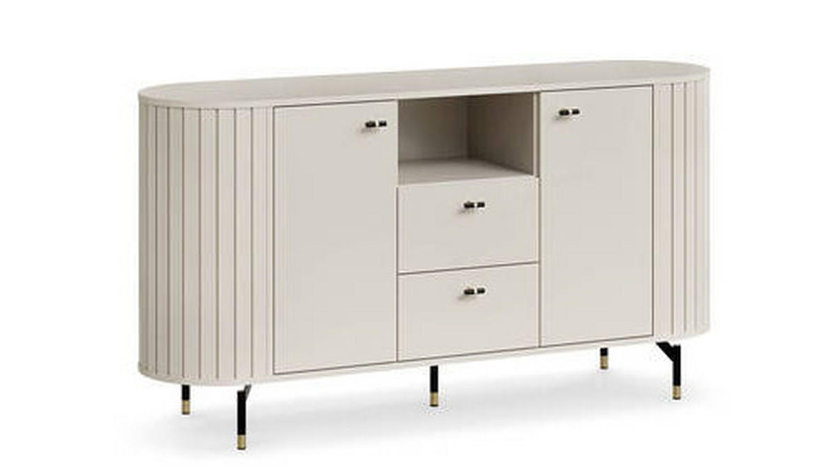 SIDEBOARD  150,1/81/40 cm 2 Schublade(n)  - Kaschmir/Goldfarben, MODERN, Holzwerkstoff/Metall (150,1/81/40cm) - home24