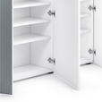 SCHUHSCHRANK  in 145/113/34 cm  - Schwarz/Weiß, Design, Glas/Holzwerkstoff (145/113/34cm) - Voleo