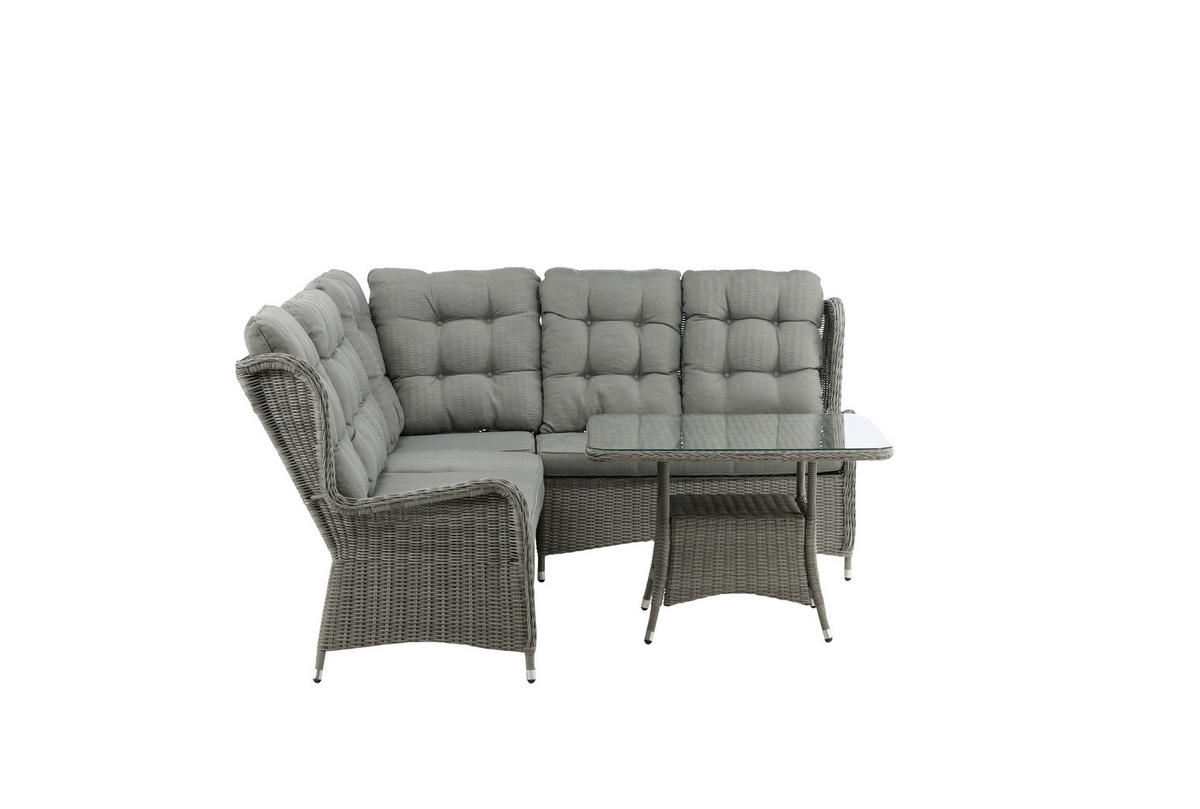 LOUNGEGRUPP  - grå, Klassisk, textil/plast - Gardenson
