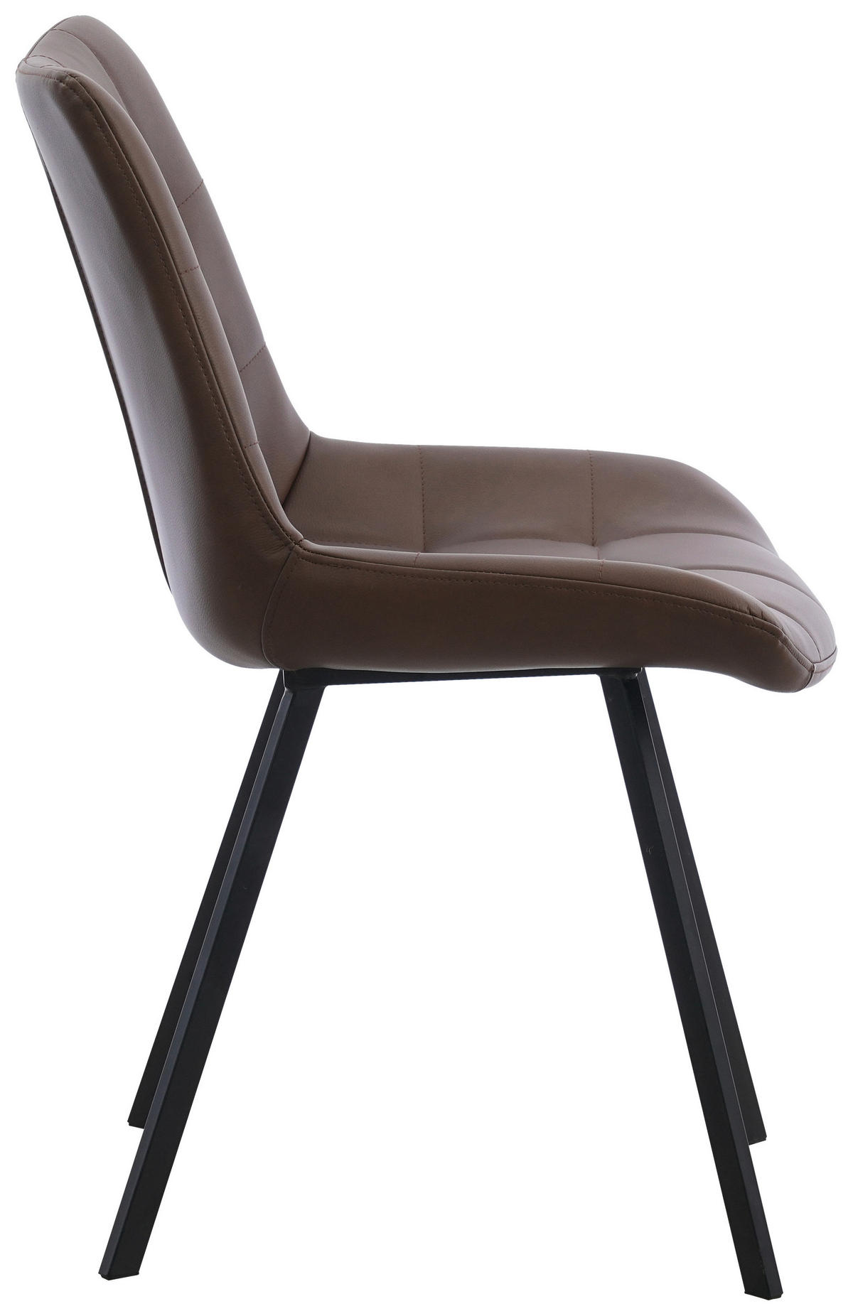 STUHL   Mikrofaser  Braun, Schwarz  - Schwarz/Braun, MODERN, Textil/Metall (54/86/62cm) - MID.YOU