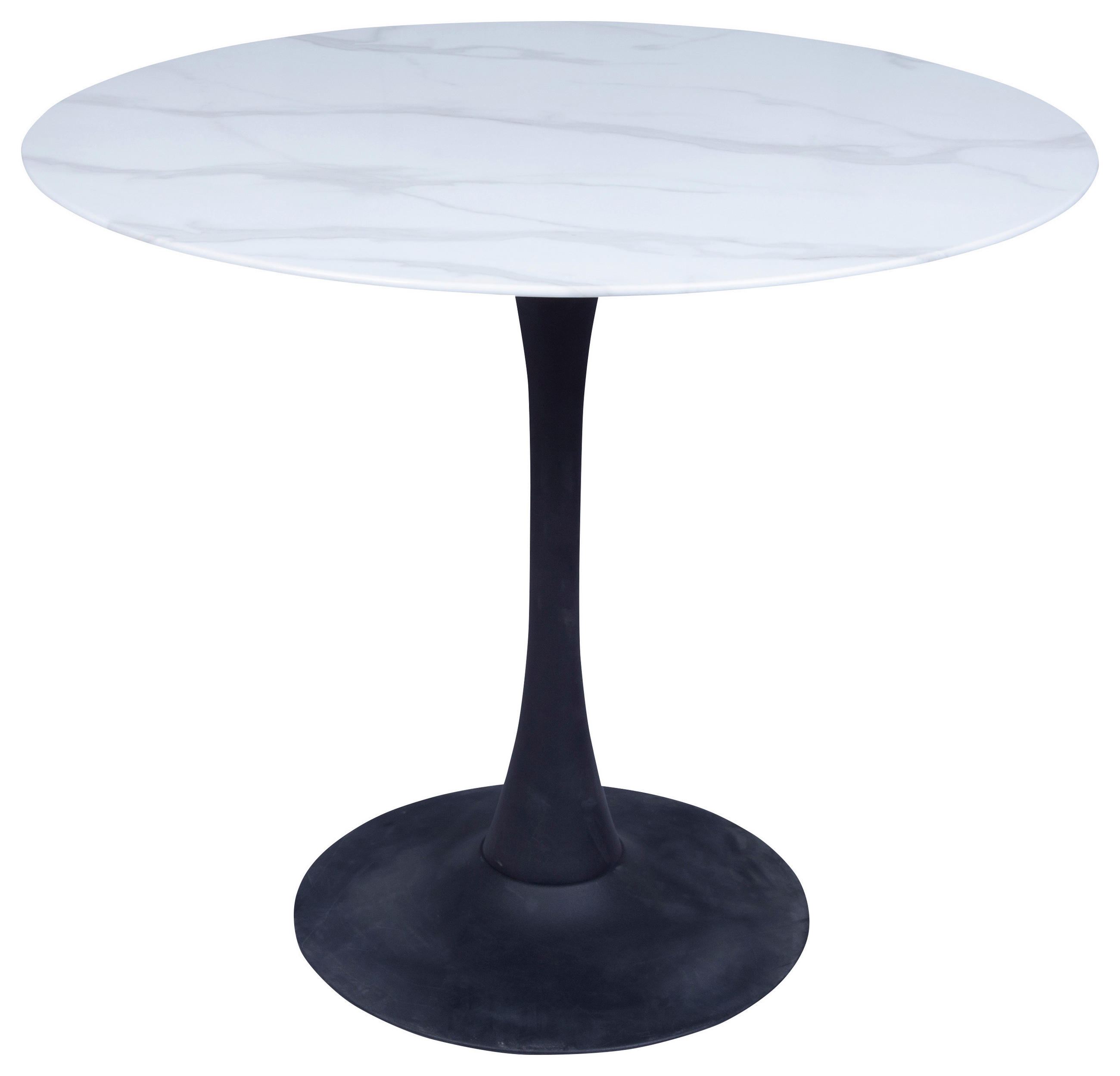 JEDILNA MIZA, bela  - črna/bela, Moderno, kovina/steklo (80/75cm) - Xora