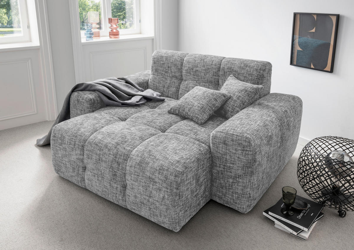 XXL-SESSEL - Silberfarben, MODERN, Kunststoff/Textil (181/87/155cm) - Livetastic