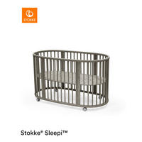 GITTERBETT  - Naturfarben/Grün, Basics, Holz (141/74/78cm) - Stokke