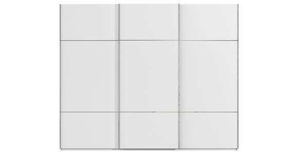 SCHWEBETÜRENSCHRANK 271/223/68 cm 3-türig Weiß - Chromfarben/Weiß, KONVENTIONELL, Holzwerkstoff/Metall (271/223/68cm) - Novel