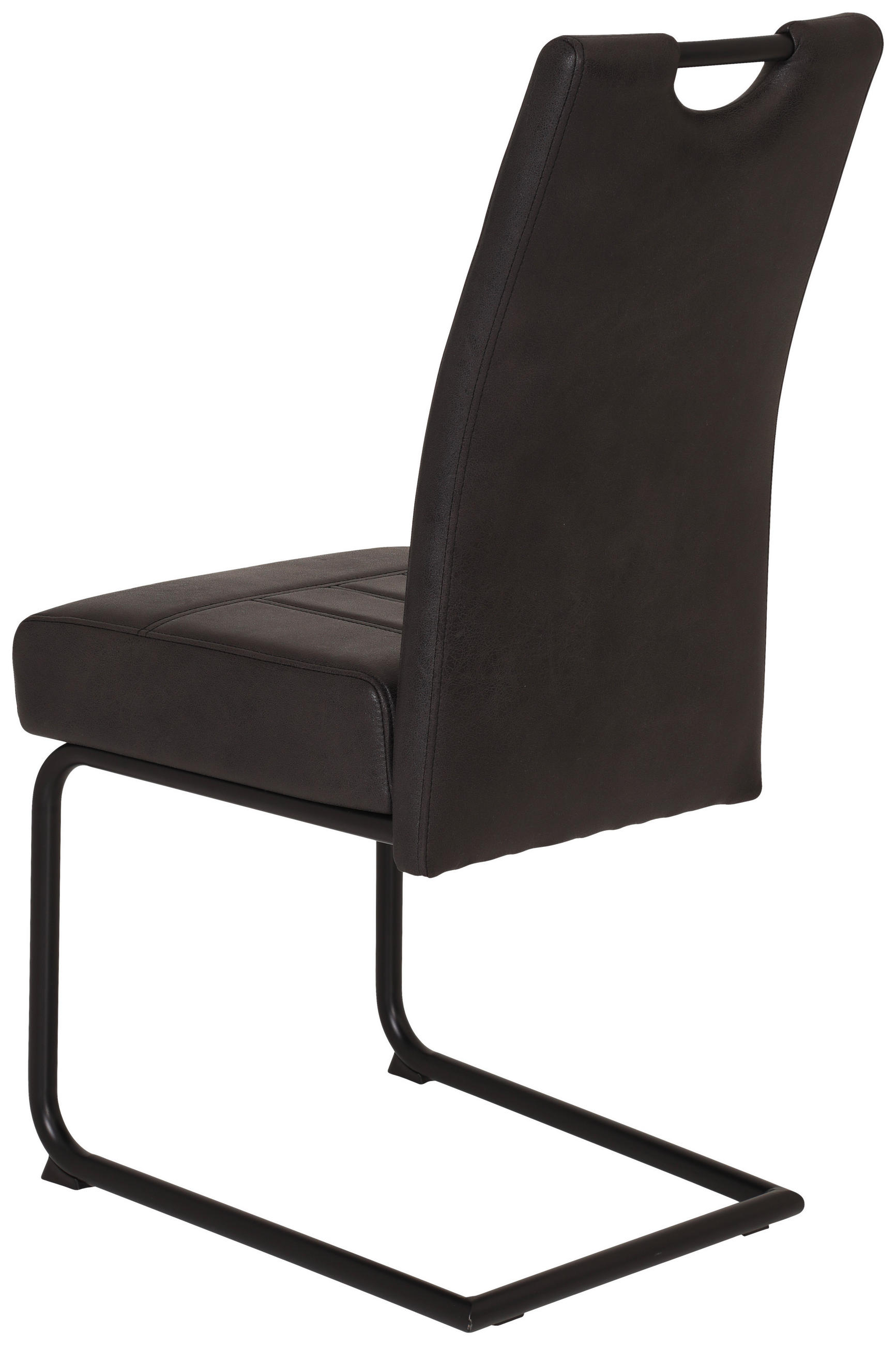 SZÁNKÓTALPAS SZÉK fém, textil antracit  - fekete/antracit, Basics, textil/fém (43/99/60cm) - Novel