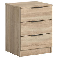 NACHTSCHRANK 45/60/40 cm  - Schwarz/Sonoma Eiche, MODERN, Holzwerkstoff/Kunststoff (45/60/40cm) - MID.YOU