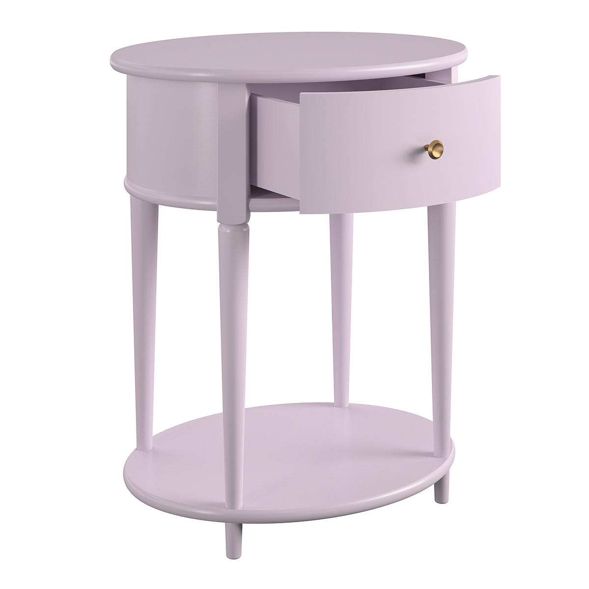 BEISTELLTISCH in Holzwerkstoff 55/45/66 cm  - Lila/Goldfarben, Design, Holzwerkstoff/Metall (55/45/66cm) - MID.YOU