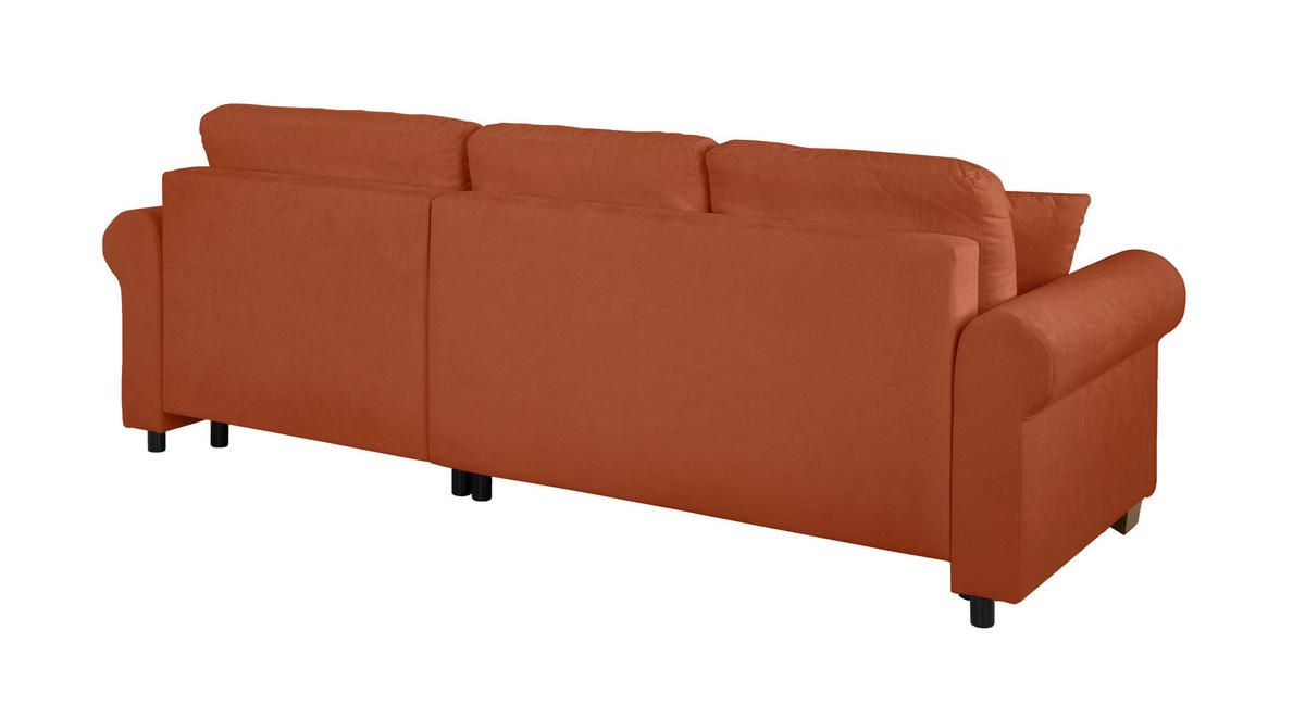 ECKSOFA Arles Rostfarben  - Rostfarben/Buchefarben, Design, Holz/Textil (266/161cm) - MID.YOU