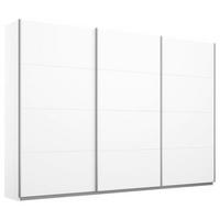 Schwebetürenschrank 271cm in Weiss  - Weiss/Alufarben, Modern, Holzwerkstoff/Metall (271/230/62cm) - Rauch Möbel
