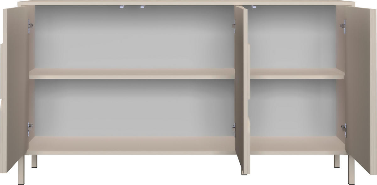 LOWBOARD  in 205/62/40 cm  - Kaschmir, Design, Holzwerkstoff/Metall (205/62/40cm) - MID.YOU