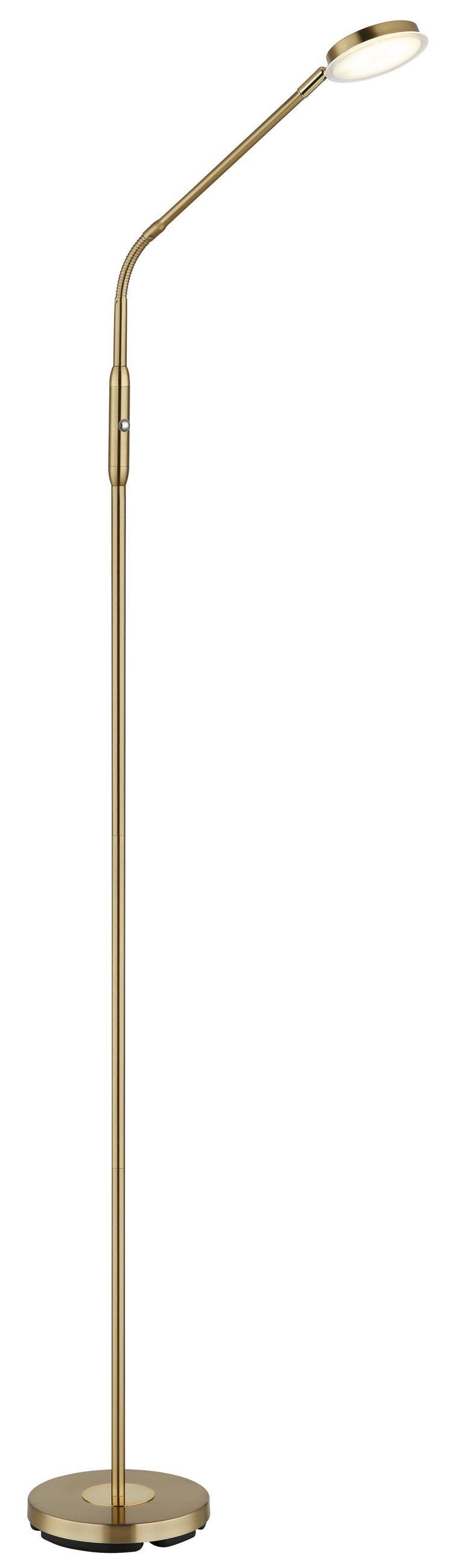 LED-STEHLEUCHTE 52/20/173 cm    - Klar/Messingfarben, Design, Kunststoff/Metall (52/20/173cm) - Globo