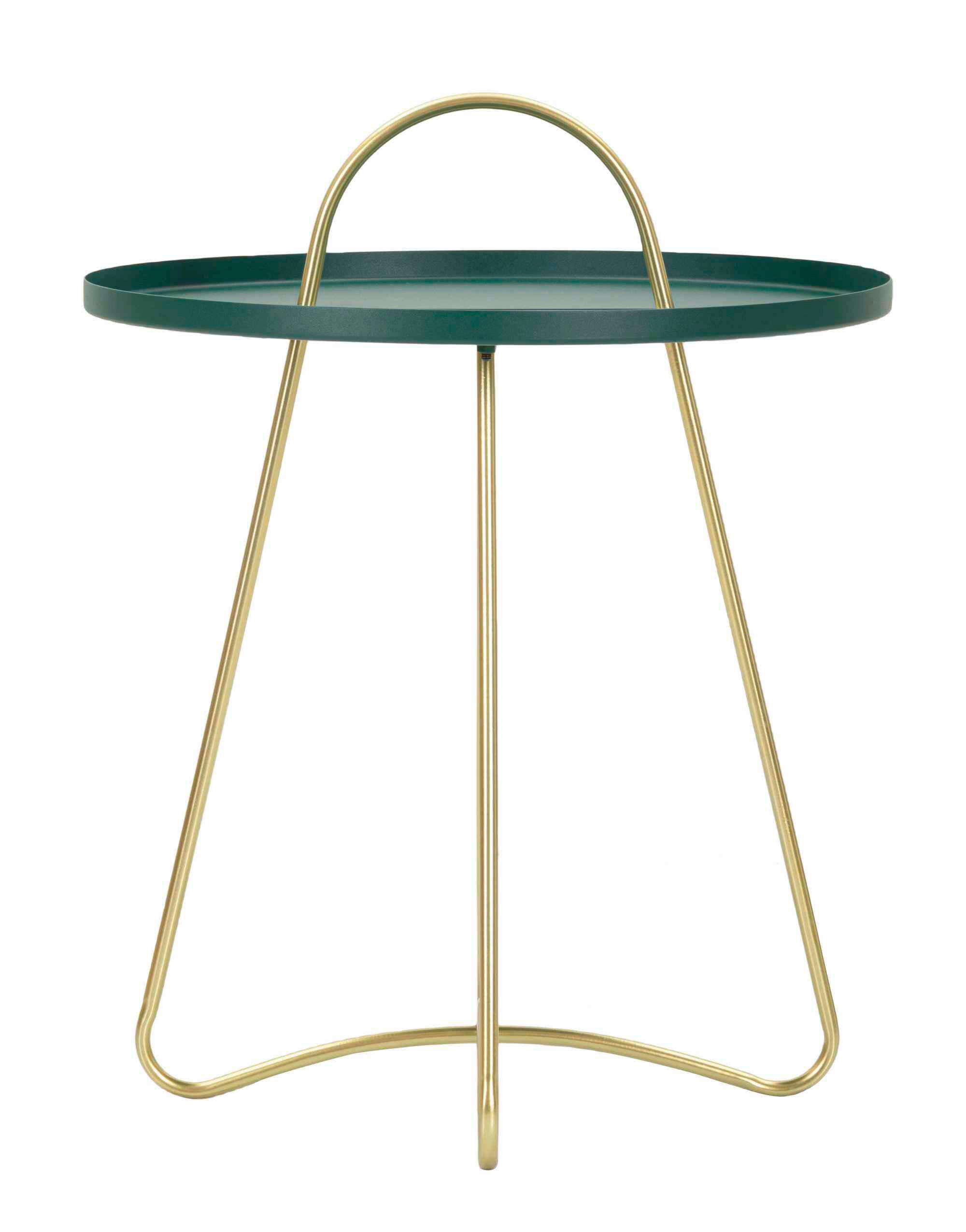 COUCHTISCH - Goldfarben/Grün, Basics, Metall (45/59/45cm)