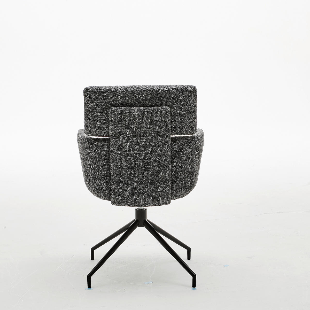 KAROSSZÉK fekete, sötétszürke  - fekete/sötétszürke, Design, textil/fém (62/92/65cm) - Dieter Knoll
