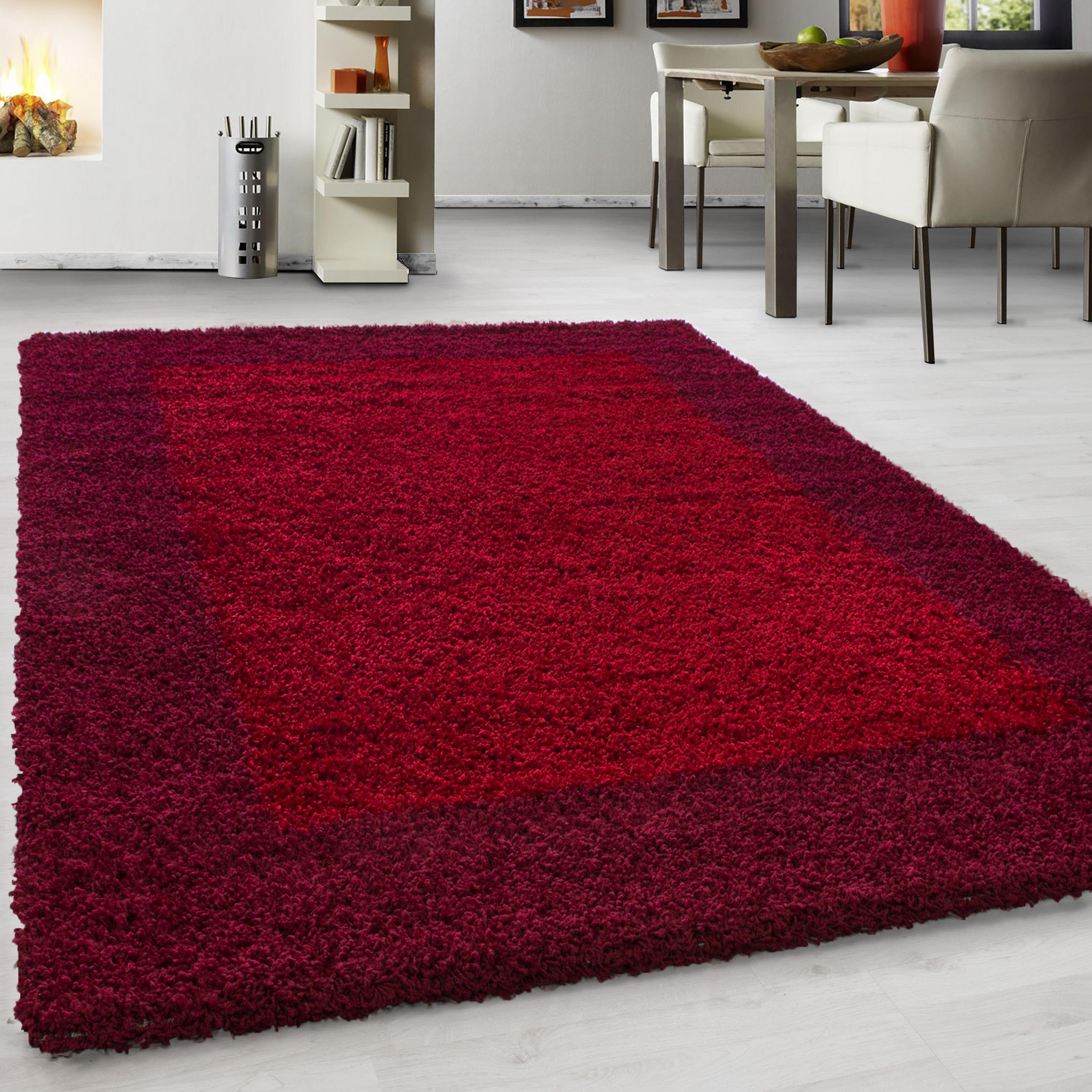 PREPROGA Z VISOKIM FLOROM Life 1503 160/230 cm tkano rdeča - rdeča, Konvencionalno, tekstil (160/230cm) - Novel