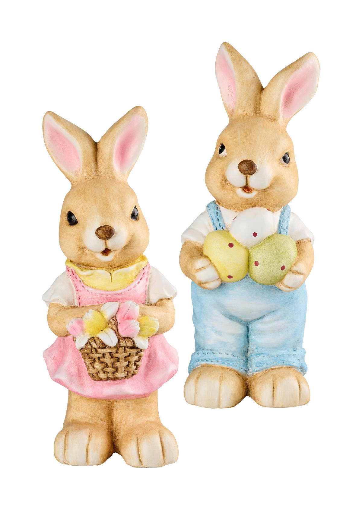 DEKOHASE - Blau/Gelb, LIFESTYLE, Stein (16,5/41,5/14,5cm)