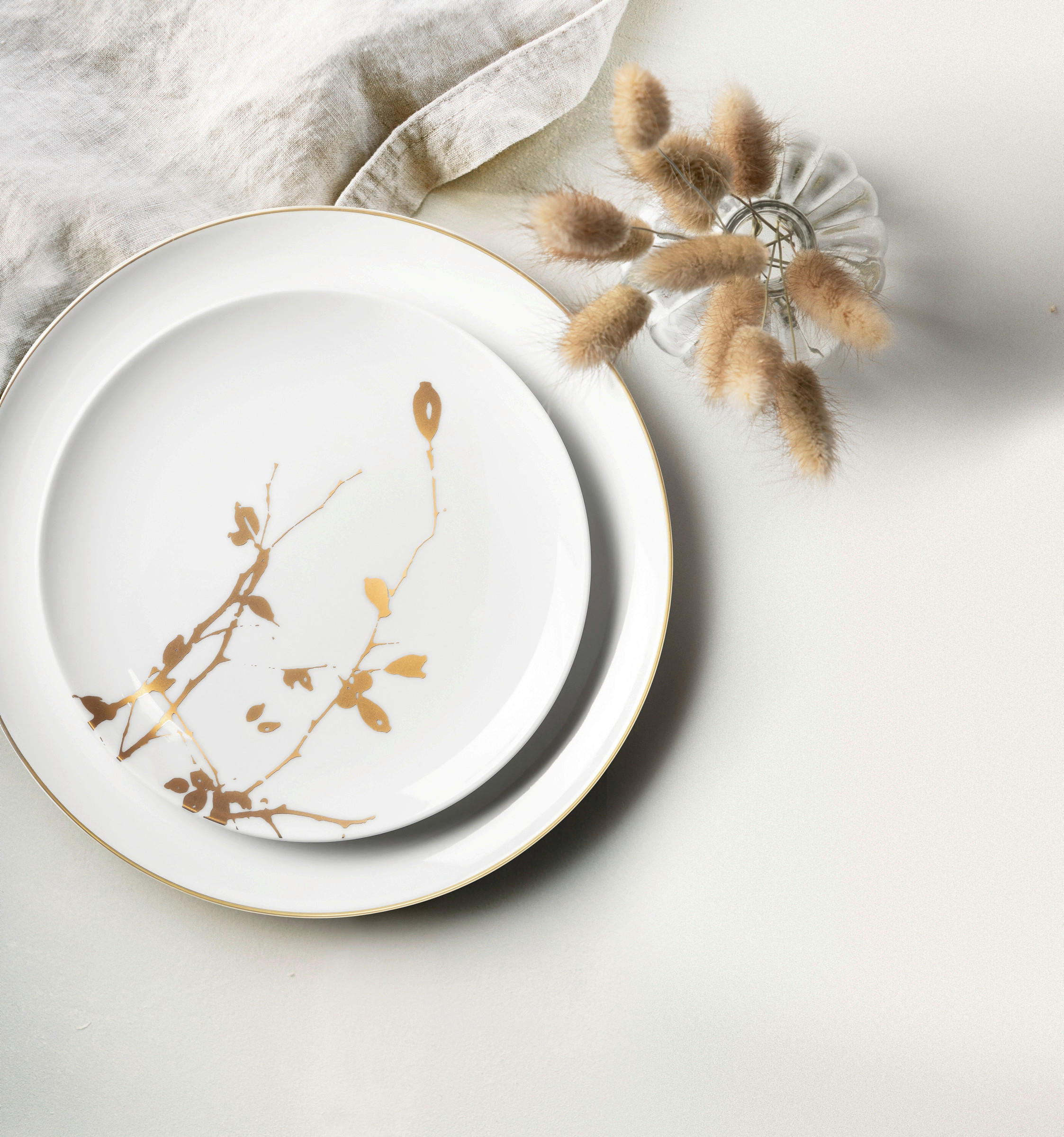 SPEISETELLER Liberty Porzellan  - Goldfarben/Weiß, Basics, Keramik (27,5cm) - Seltmann Weiden