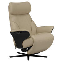 RELAXSESSEL Flachgewebe Relaxfunktion, Kopfteilverstellung, Fußteilverstellung, Rücken echt    - Beige/Schwarz, Design, Holz/Textil (86/116/87cm) - Stressless