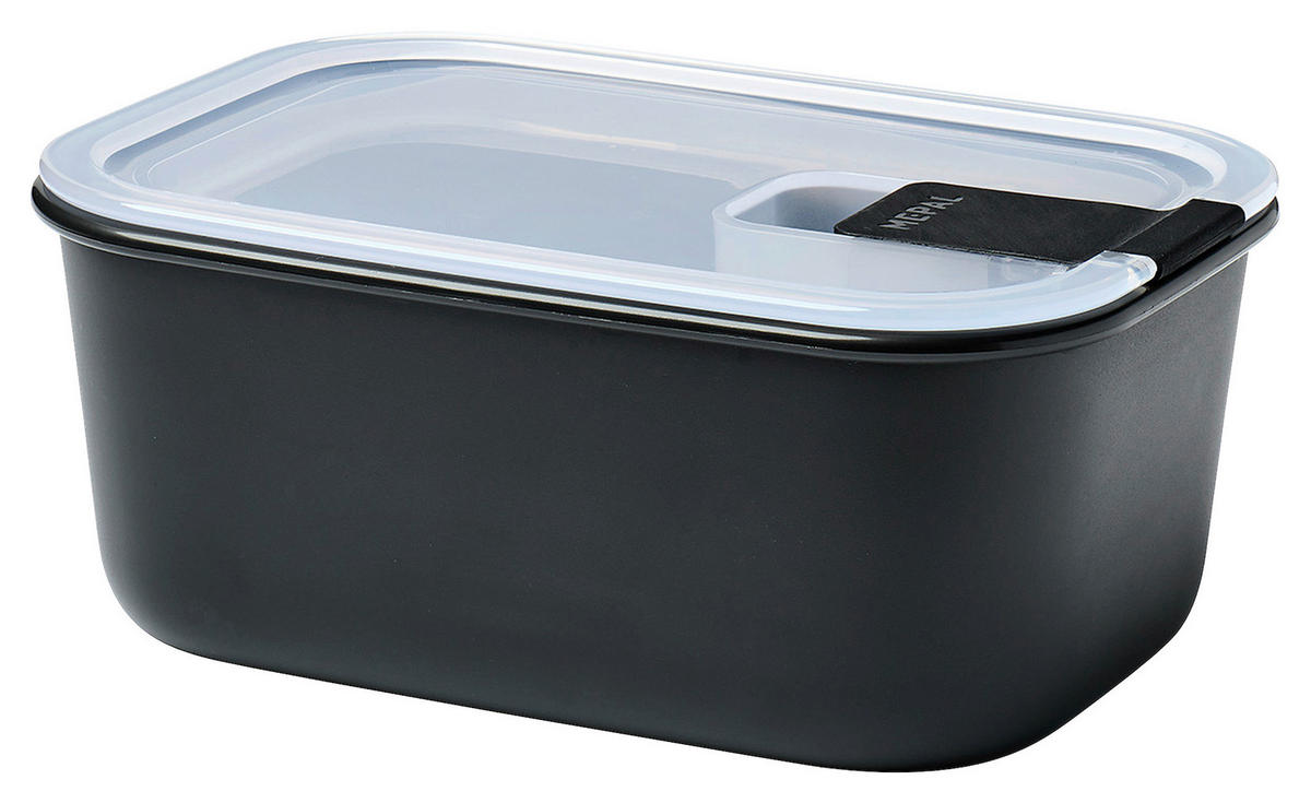 DÓZA NA SKLADOVANIE POTRAVÍN  - priehľadné/čierna, Konventionell, plast (16,7/11,9/7cm) - Mepal