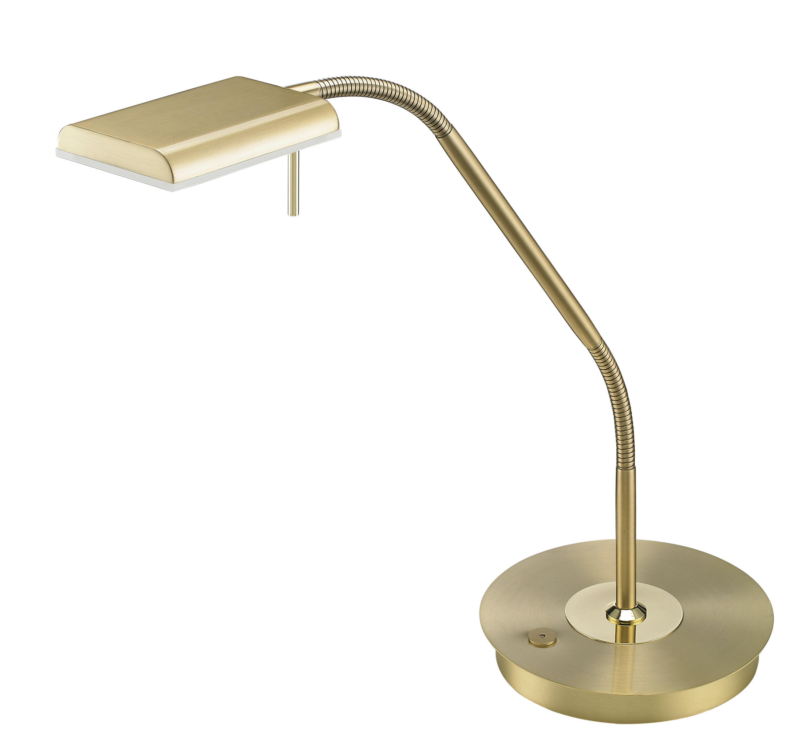 LED-TISCHLEUCHTE   - Messingfarben, Design, Kunststoff/Metall (50cm)