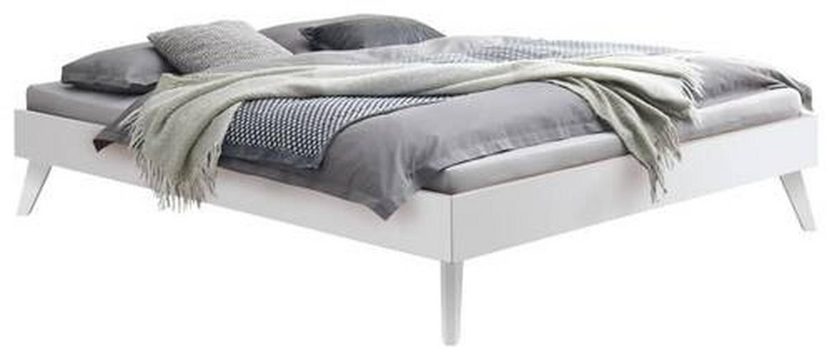BETT 140/200 cm  in Weiß  - Weiß, KONVENTIONELL, Holz (140/200cm) - Hasena