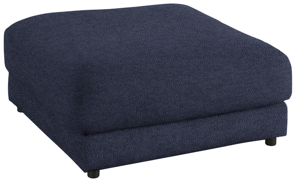HOCKER in Textil Dunkelblau  - Schwarz/Dunkelblau, Design, Kunststoff/Textil (100/86/100cm) - Lomoco