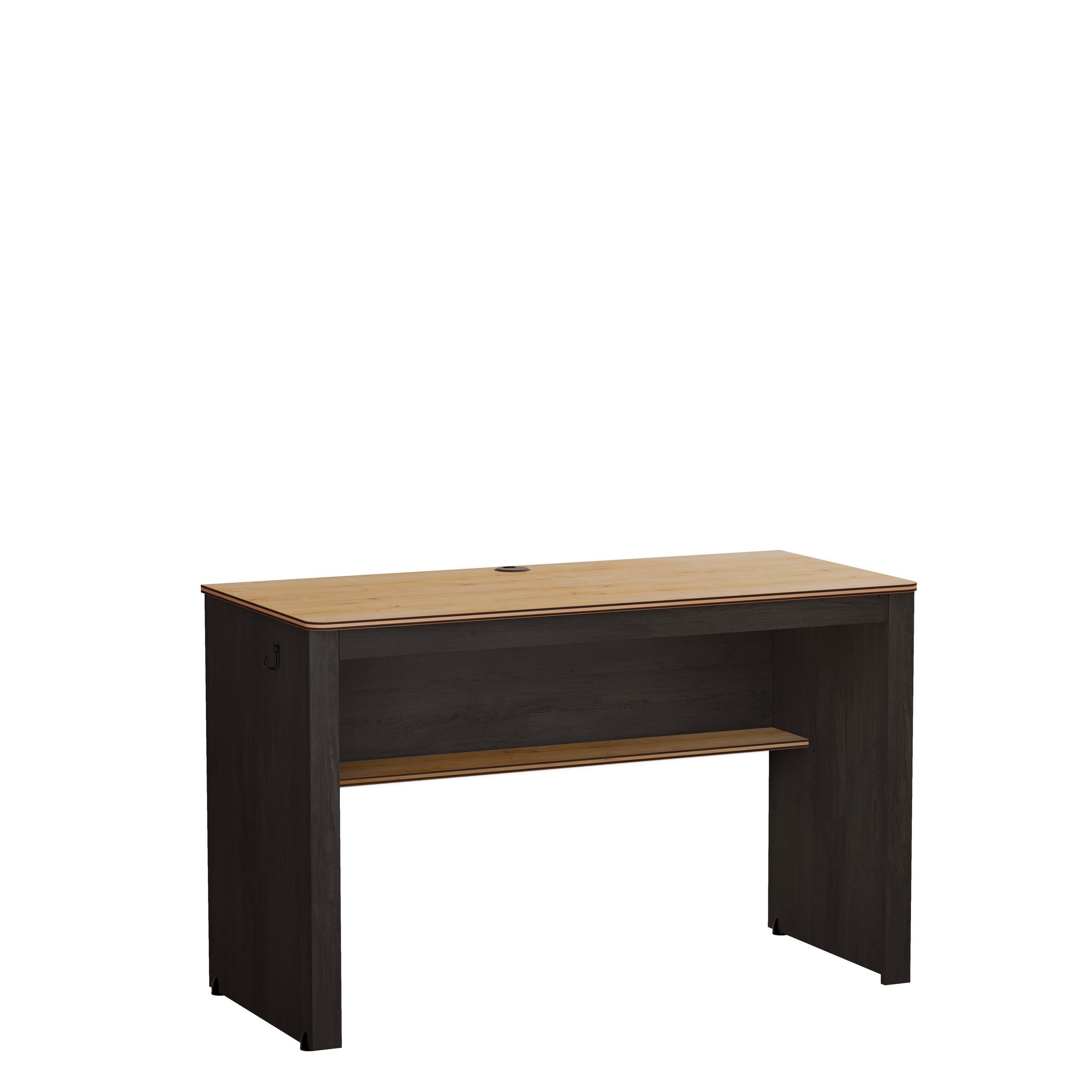 SCHREIBTISCH 110/75/58 cm  in Schwarz, Eichefarben  - Eichefarben/Schwarz, MODERN, Holzwerkstoff (110/75/58cm) - Boxxx