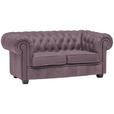 CHESTERFIELD-SOFA Webstoff Mauve  - Wengefarben/Mauve, LIFESTYLE, Holz/Textil (180/76,5/96cm) - Landscape