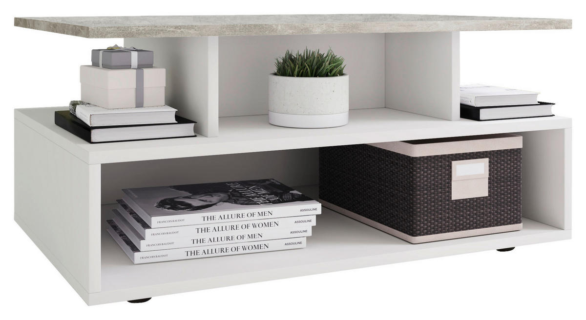 COUCHTISCH in Holzwerkstoff 80/50/40 cm  - Schwarz/Grau, MODERN, Holzwerkstoff/Kunststoff (80/50/40cm) - MID.YOU