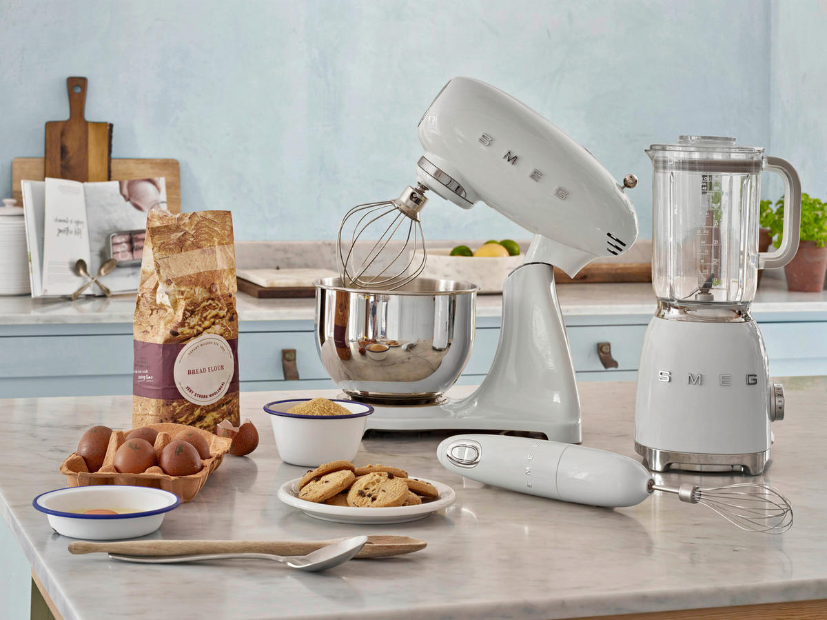 STANDMIXER 50's Style  - Weiss Hochglanz, Trend, Metall (19.7/39.7/16.3cm) - SMEG