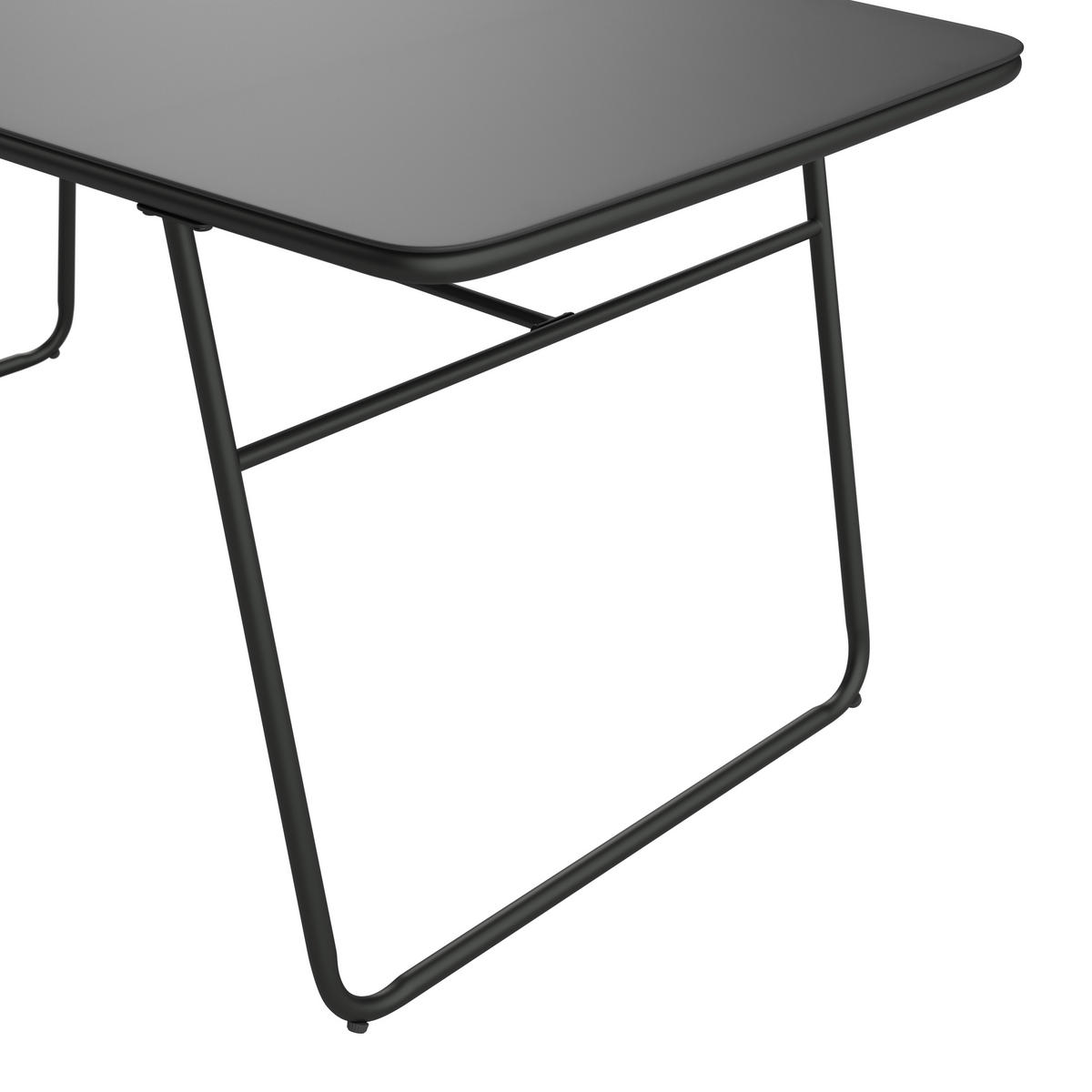ZOSTAVA ZÁHRADNÉHO NÁBYTKU kov, plast, sklo, textil - čierna/tmavosivá, Design, kov/textil (58/85/85/76/60/180cm) - Ambia Garden