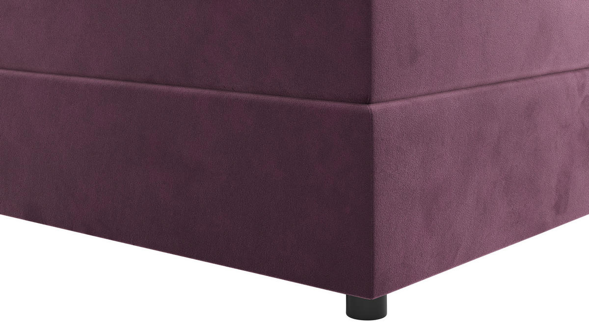 BOXSPRINGBETT 140/200 cm  in Violett  - Violett/Schwarz, Holzwerkstoff/Textil (140/200cm) - MID.YOU
