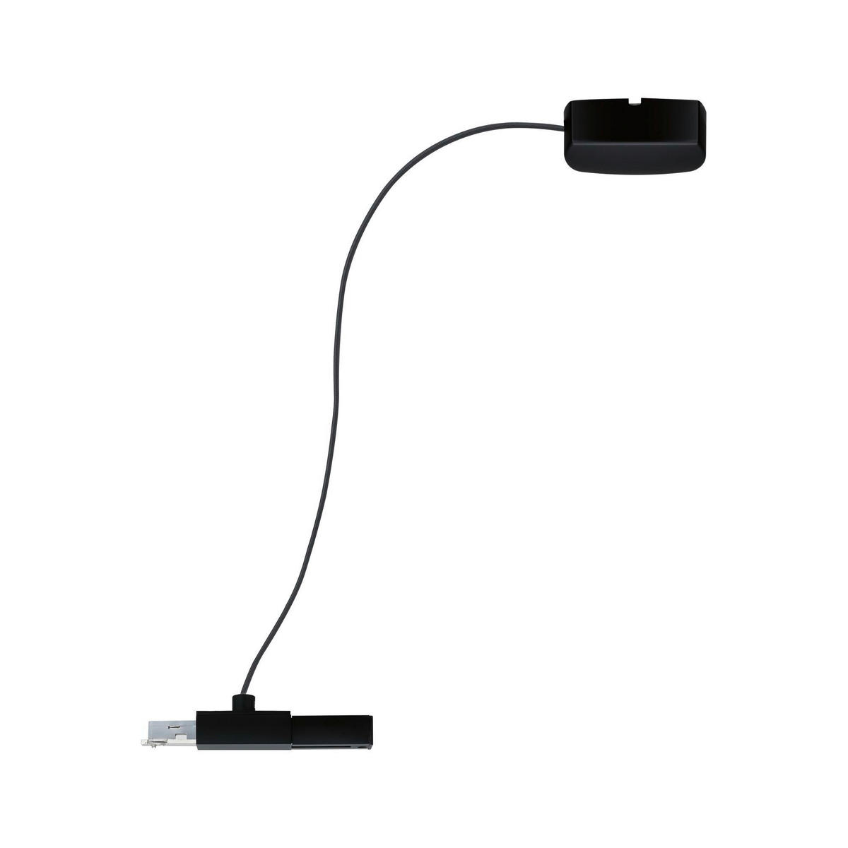 SCHIENENSYSTEM-EINSPEISER - Schwarz, Basics, Kunststoff/Metall (70cm) - Paulmann