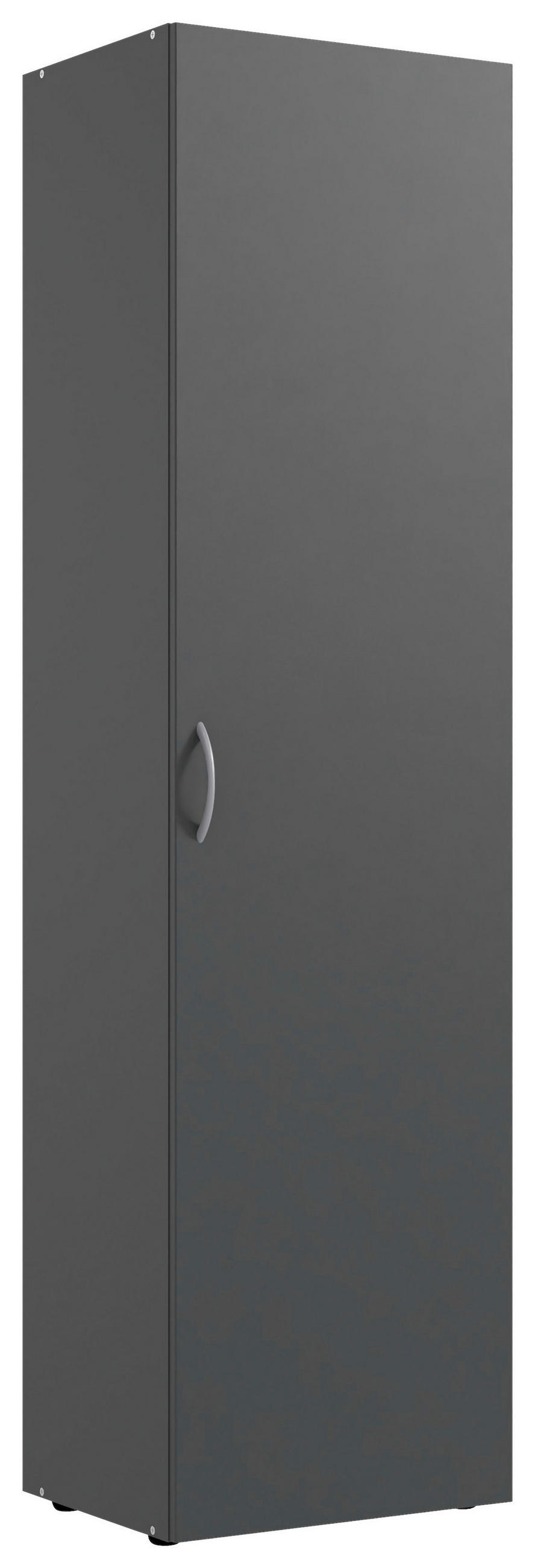 VEČNAMENSKA OMARA, barve grafita - barve aluminija/barve grafita, Konvencionalno, umetna masa/leseni material (50/185/40cm) - Xora