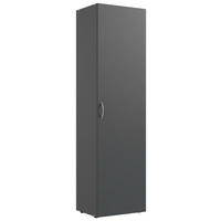 VEČNAMENSKA OMARA, barve grafita - barve aluminija/barve grafita, Konvencionalno, umetna masa/leseni material (45/185/54cm) - Xora