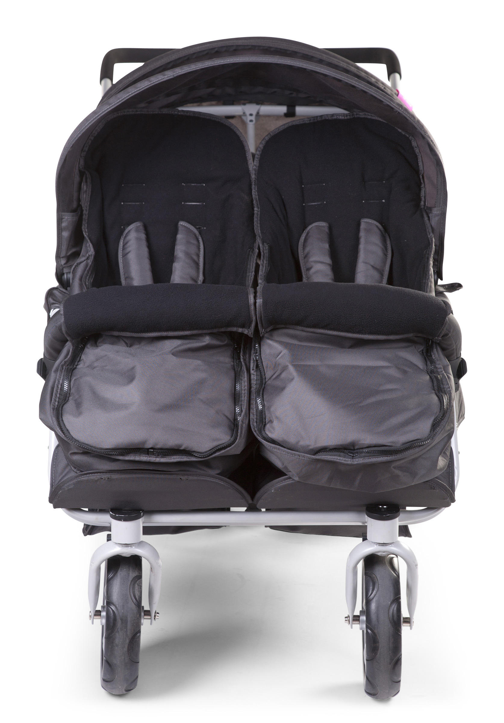 FUßSACK Childhome Fußsack für Mehrlingswagen  - Anthrazit, Basics, Textil (32/18/55cm) - Childhome