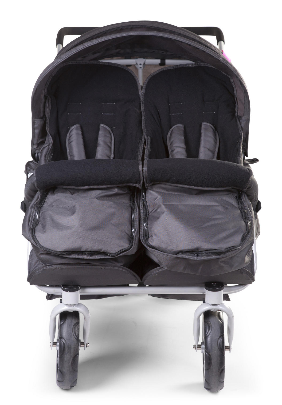 FUßSACK Childhome Fußsack für Mehrlingswagen  - Anthrazit, Basics, Textil (32/18/55cm) - Childhome
