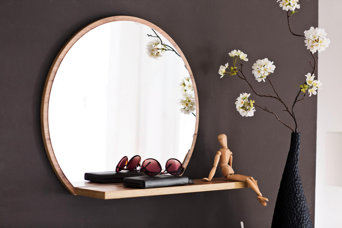 WANDSPIEGEL 65/56/17 cm    in  - Eichefarben, Design, Glas/Holzwerkstoff (65/56/17cm)