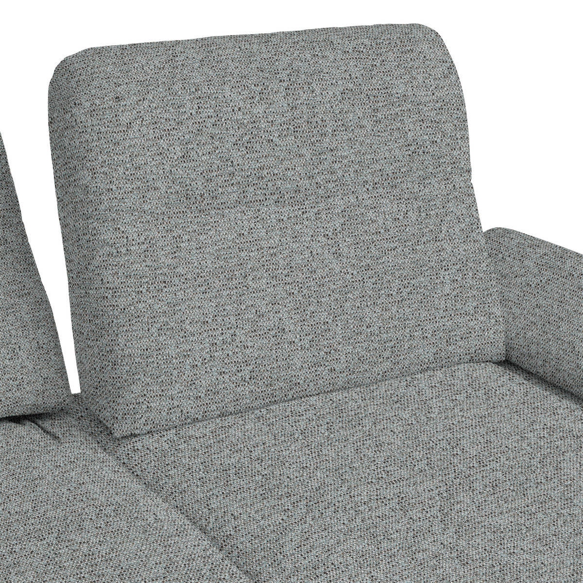 ECKSOFA in Flachgewebe, Chenille Pastellblau  - Pastellblau/Schwarz, Design, Textil/Metall (165/318cm) - Xora