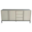 SIDEBOARD WABI  in 180/81/40 cm  - Hellgrau/Schwarz, Design, Holz/Holzwerkstoff (180/81/40cm) - Xora