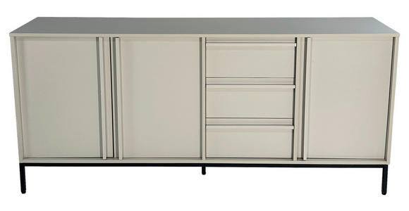 SIDEBOARD WABI in 180/81/40 cm - Hellgrau/Schwarz, Design, Holz/Holzwerkstoff (180/81/40cm) - Xora