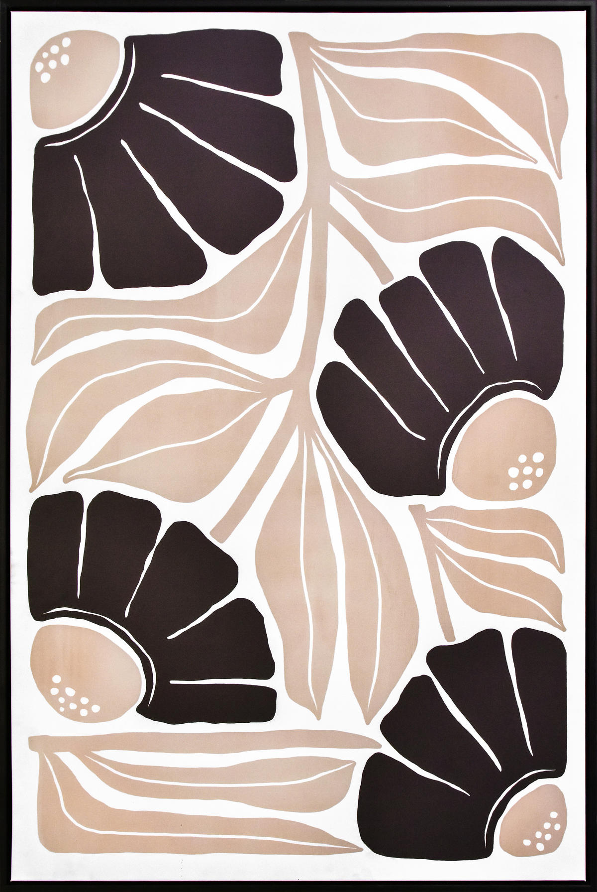 BILD Blumen 80/120 cm  - Wengefarben/Braun, LIFESTYLE, Holzwerkstoff/Kunststoff (80/120cm) - Monee