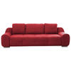 BIGSOFA in Flachgewebe Bordeaux  - Bordeaux/Beige, Basics, Textil/Metall (262/88/108cm) - Sit & More