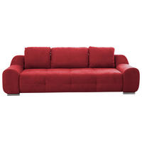 BIGSOFA in Flachgewebe Bordeaux  - Bordeaux/Beige, Basics, Textil/Metall (262/88/108cm) - Sit & More