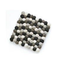 TOPFUNTERSETZER Textil Grau, Schwarz, Weiß  - Schwarz/Weiß, Basics, Textil (21/21/2,2cm) - Cilio