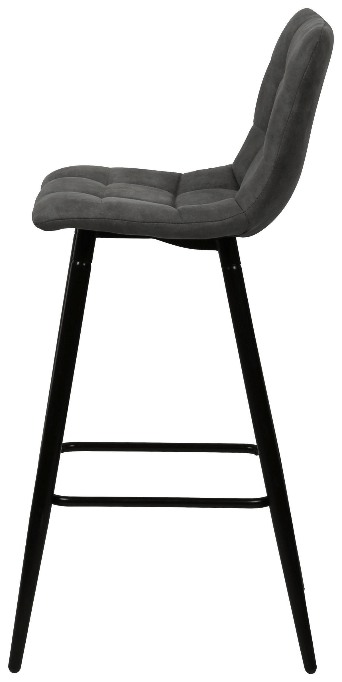 BÁRSZÉK fém, textil szürke, fekete  - fekete/szürke, Design, textil/fém (42/104/51cm) - Carryhome