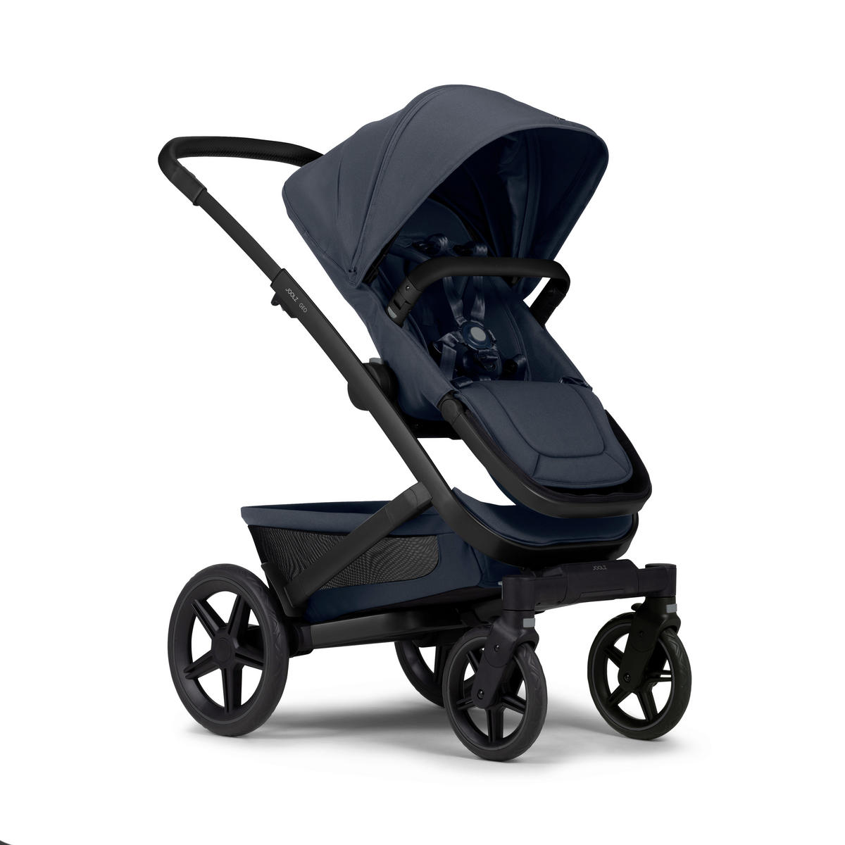 KINDERWAGENSET  Geo3 Mono  Dark Navy Blue  - Schwarz/Dunkelblau, Basics, Textil/Metall (60/92-113/77-105cm) - Joolz
