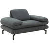 SESSEL mit Funktion in Webstoff Dunkelgrau  - Dunkelgrau/Schwarz, Design, Textil/Metall (139 (197)/83 (110)/98cm) - LOOKS by W.Joop
